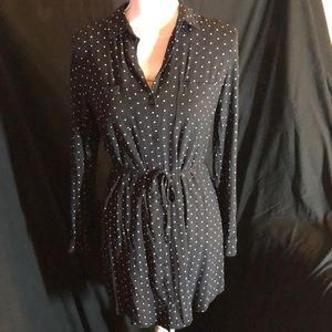 NWOT Gap Black & white polka dot shirtdress
